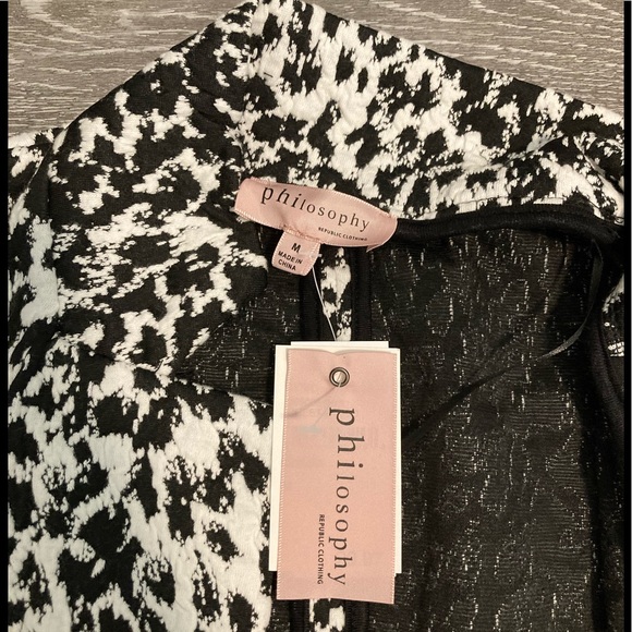 Philosophy Apparel Knit Cheetah Pattern Jacket,M - Picture 5 of 7